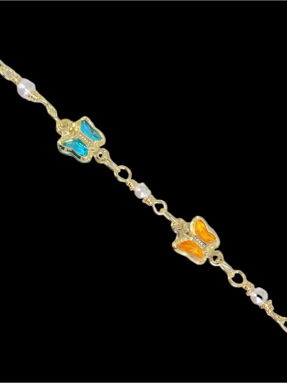 18k GOLD FILLED anklet BUTTERFLY ๐ฆ ANKLET - Picture 2 of 2